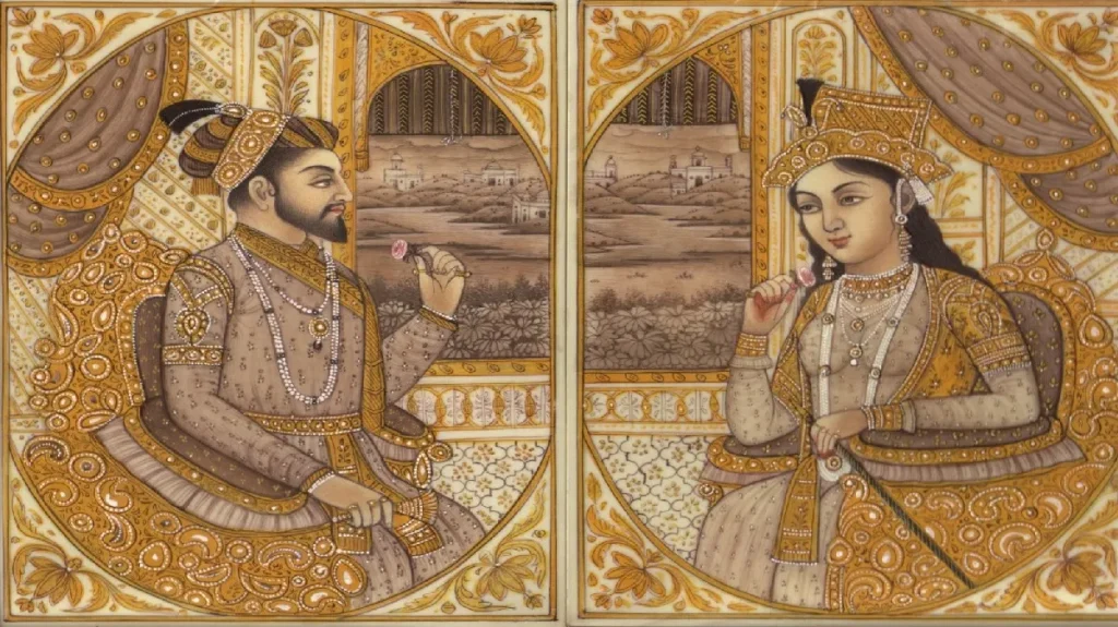 Taj Mahal Tour Guide illustrating the historical story of Shah Jahan and Mumtaz Mahal